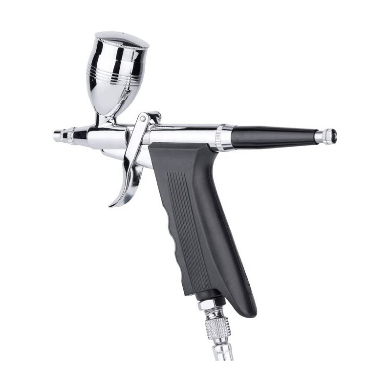 S dvojitým akčním airbrush malbami pistole, 2cc, 5cc a 13cc možnosti se 3 různými šálky