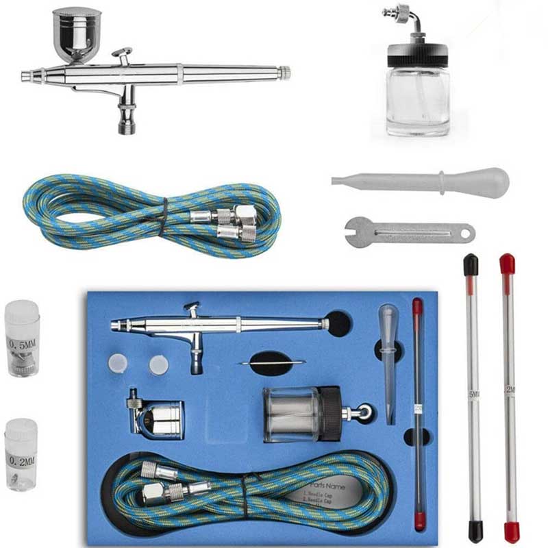 Souprava na boční krmivo airbrush 134K 0,2 mm / 0,3 mm / 0,5 mm Duální akční kartáč s 7cc / 20cc šálek pro lakování stříkací pistoli pro dekoraci, malování, modelování, kresbu, barvy automobilu, auta
